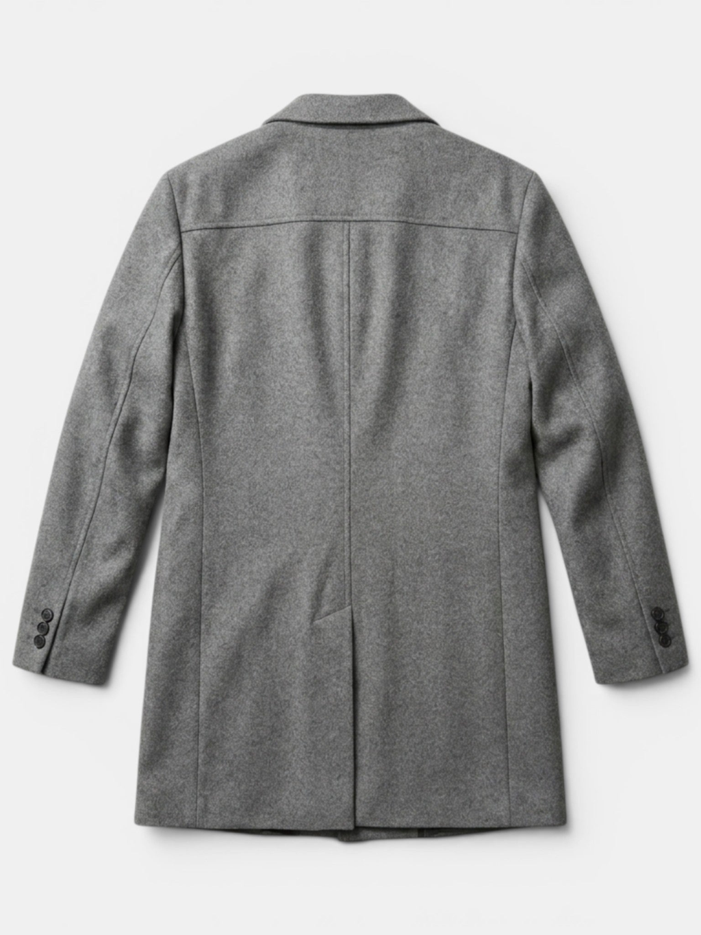 Men's Grey Coat – Tailored Fit, Classic Design