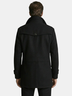 Men's Long Coat – Tailored Fit, Classic Collar