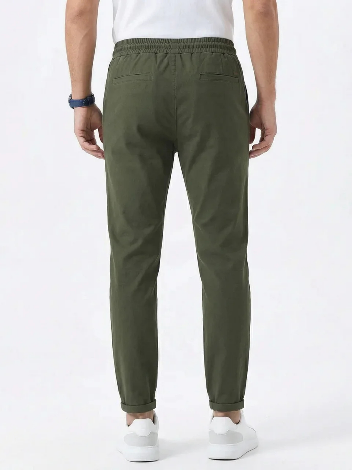 Men's Drawstring Tapered Trousers