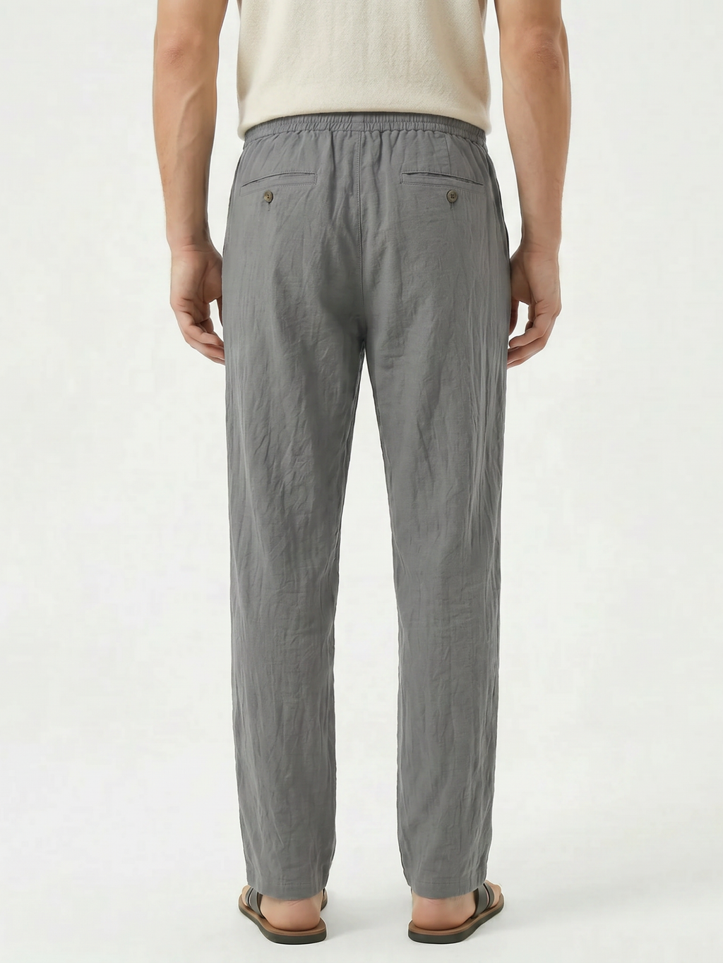 Men's Drawstring Ankle-Length Trousers