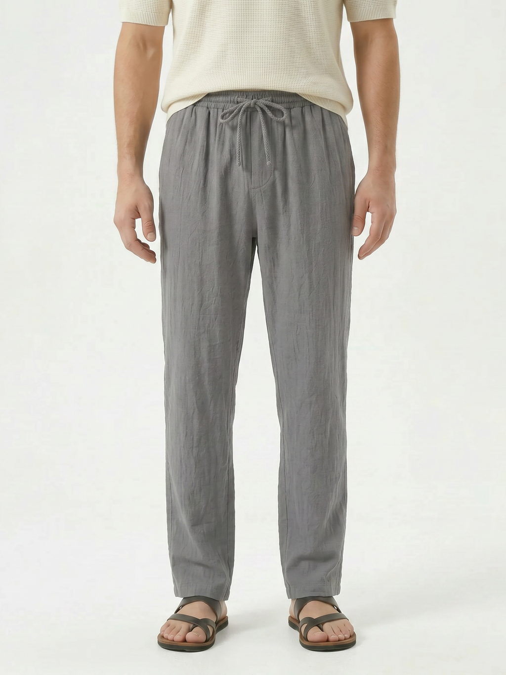 Men's Drawstring Ankle-Length Trousers