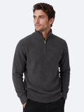 Men's Half-Zip Jumper with Stand Collar