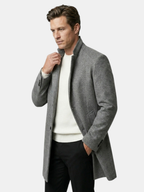 Men's Grey Coat – Tailored Fit, Classic Design