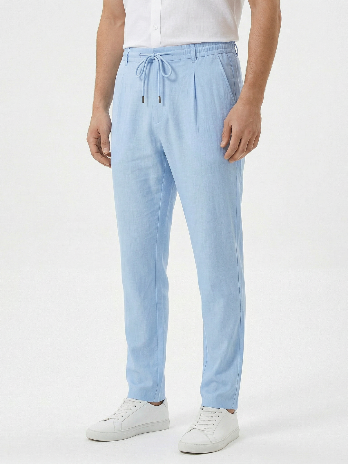 Men's Drawstring Straight-Leg Trousers