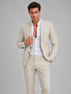Men's Slim Fit 2-Piece Suit – Modern Summer Style