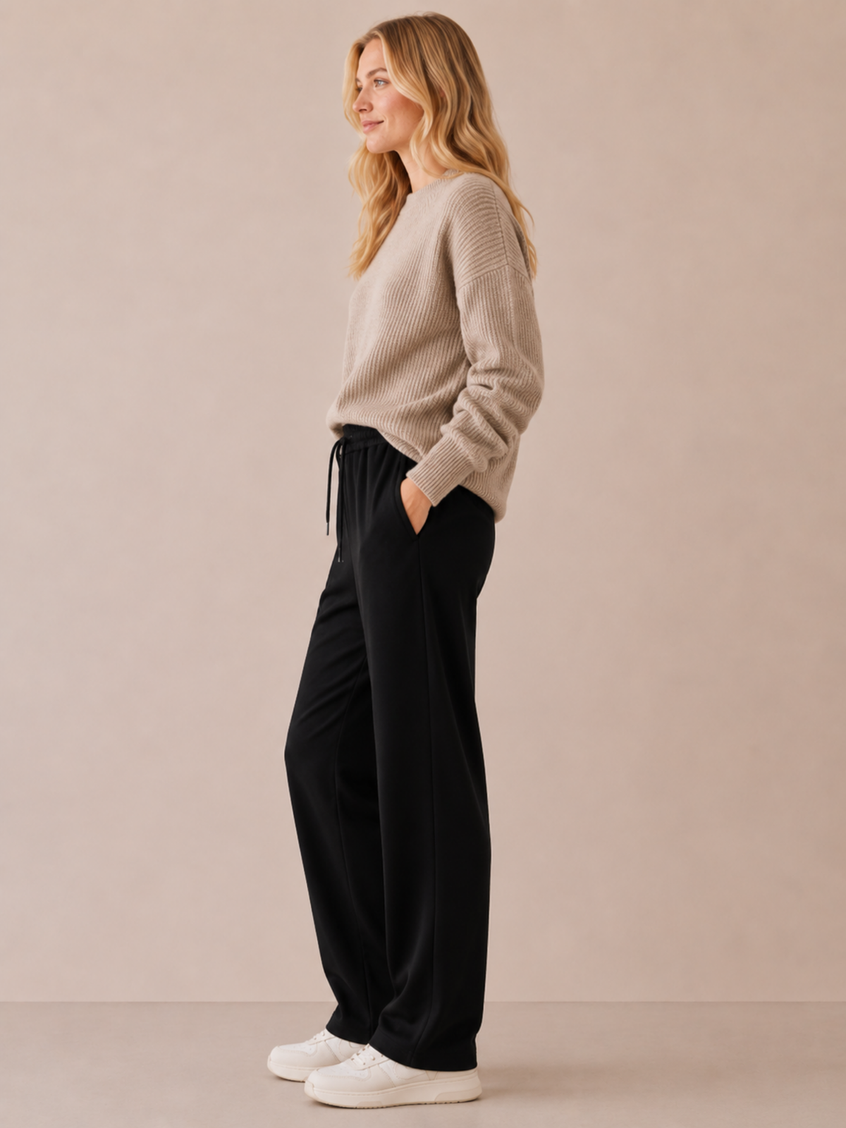 Women's Straight-Leg Sweatpants – Mid-Rise, Drawstring Waist