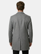 Men's Grey Coat – Tailored Fit, Classic Design