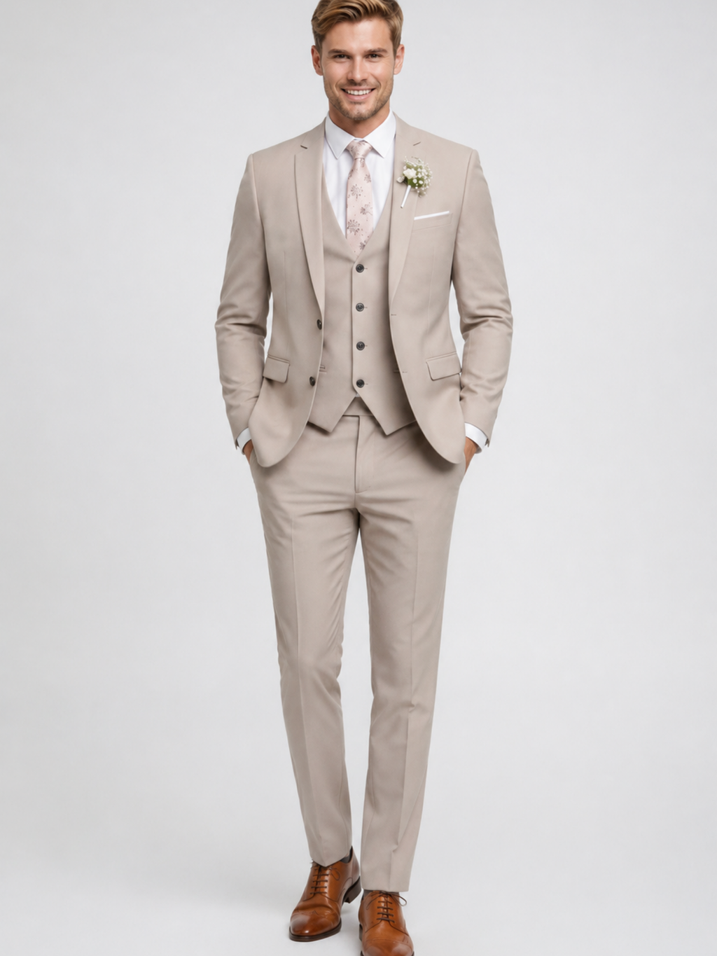 Men's Slim Fit 3-Piece Suit – Formal Occasion Wear