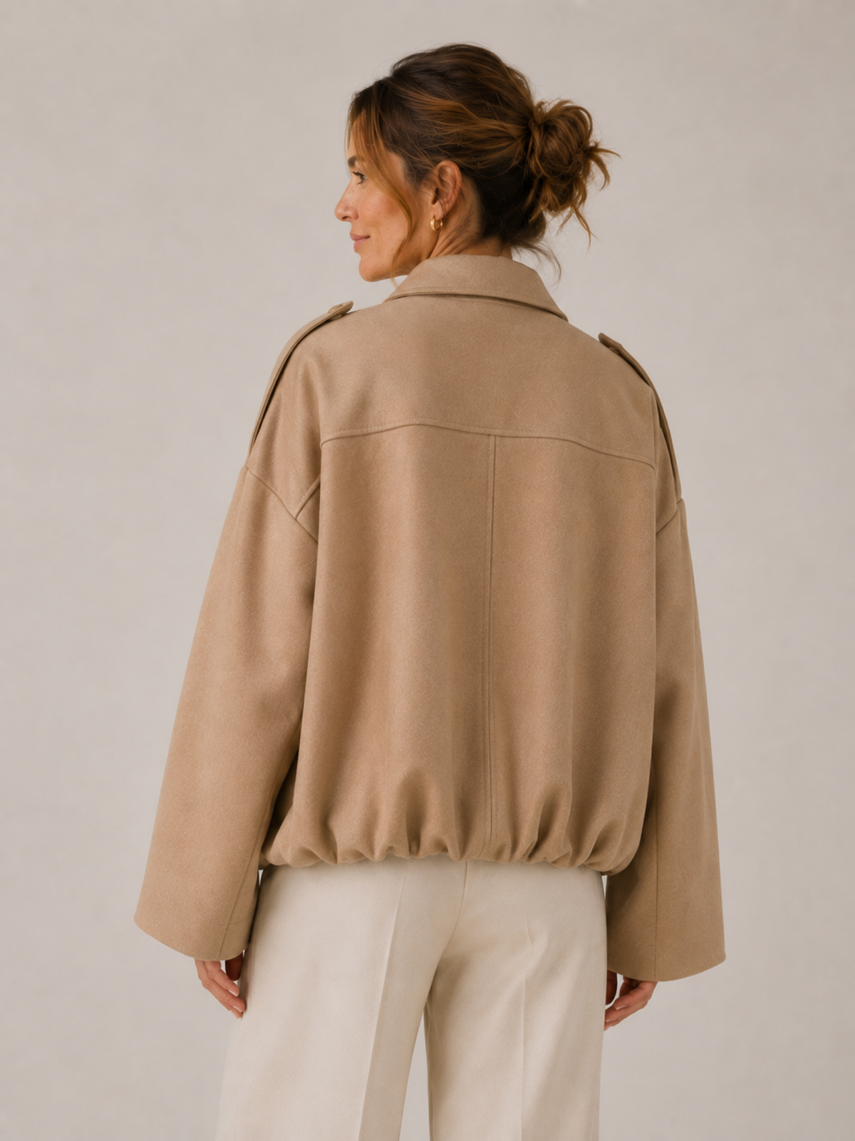Women's Zip-Up Jacket – Full Zip Closure, Long Sleeve, Relaxed Fit