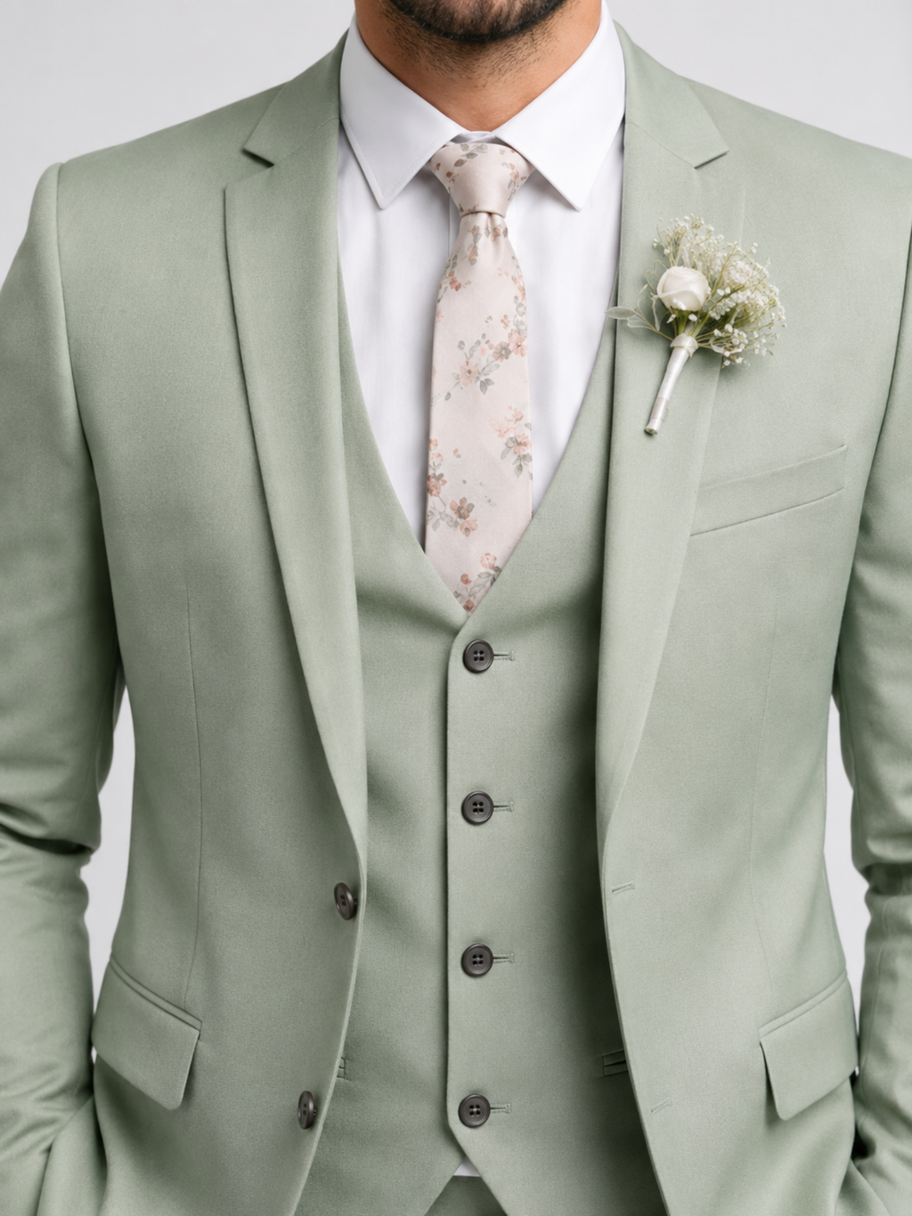Men's Slim Fit 3-Piece Suit – Formal Occasion Wear