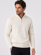 Men's Half-Zip Jumper with Stand Collar