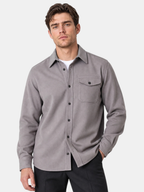 Men's Overshirt – Button Closure, Chest Pockets