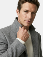 Men's Grey Coat – Tailored Fit, Classic Design