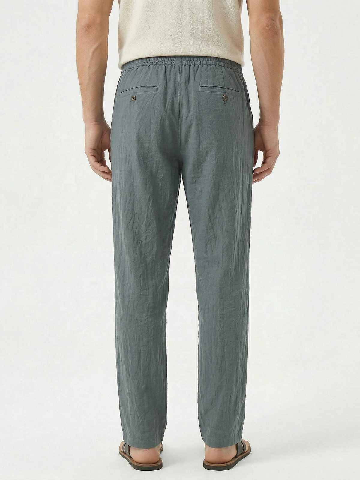 Men's Drawstring Ankle-Length Trousers