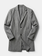 Men's Grey Coat – Tailored Fit, Classic Design