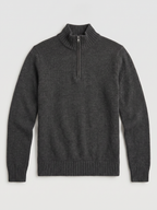 Men's Half-Zip Jumper with Stand Collar