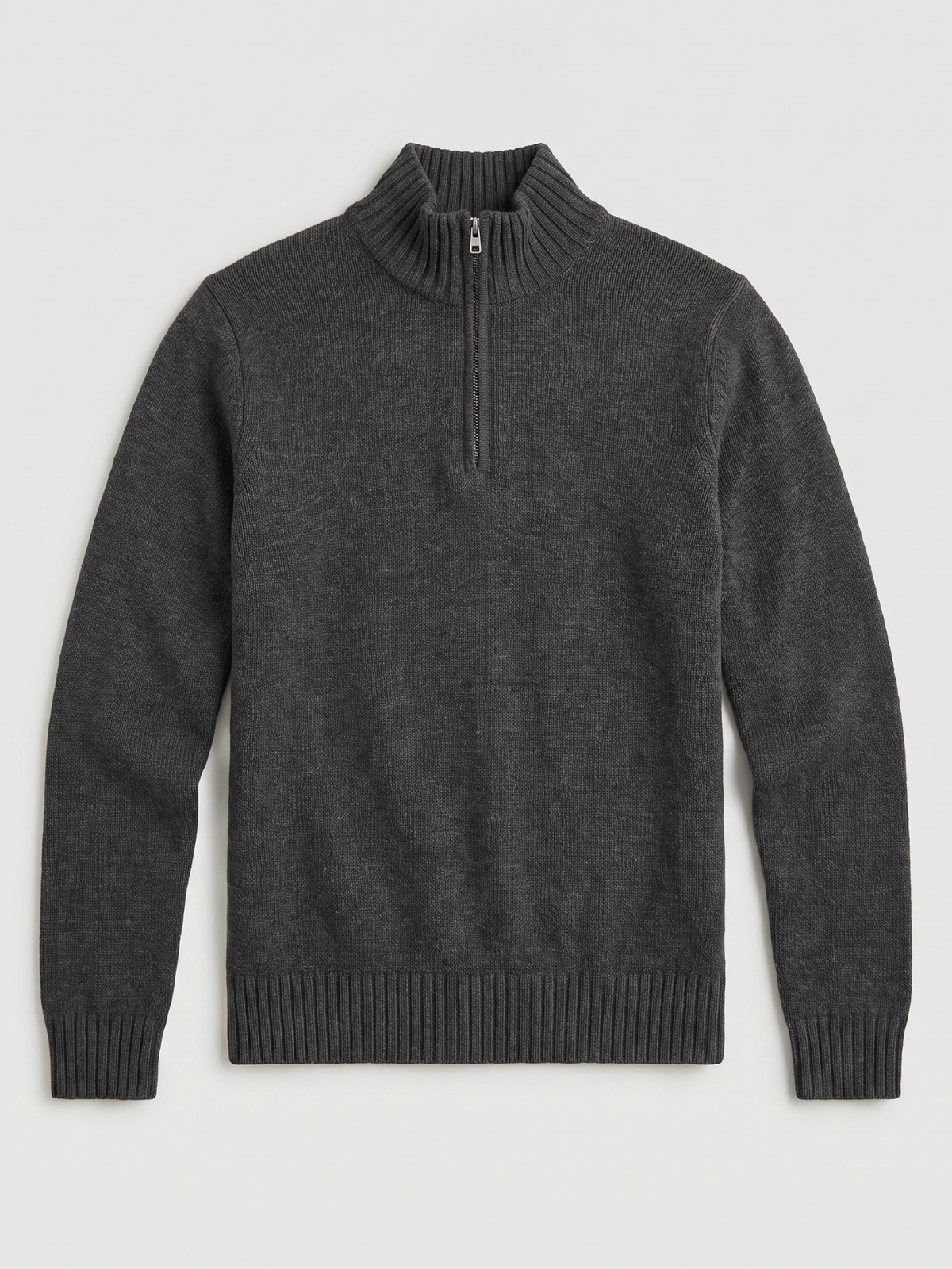 Men's Half-Zip Jumper with Stand Collar