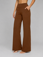 Women's Stretch Straight-Leg Trousers – High Waist