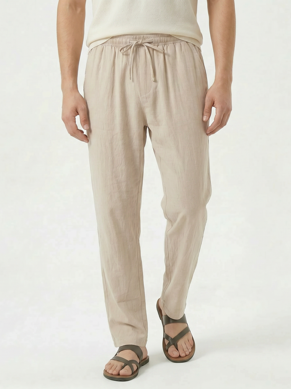 Men's Drawstring Ankle-Length Trousers