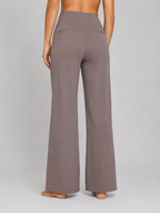 Women's Stretch Straight-Leg Trousers – High Waist